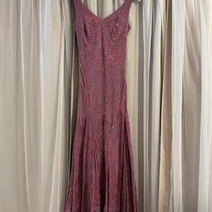 Elegant Pink Floral Dress